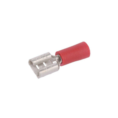 Vogt 3903 S/B Morsetti Piatti Isolati In PVC Per Cavi 0,5-1 Mm² | 6,3 X 0,8 Mm, Ottone Stagnato, RoHS, Confezione 50 Pezzi - 2