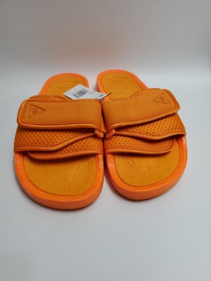 Adidas HU Pharrell Chancletas Slides Orange Men's FV7261 Size 10 US New