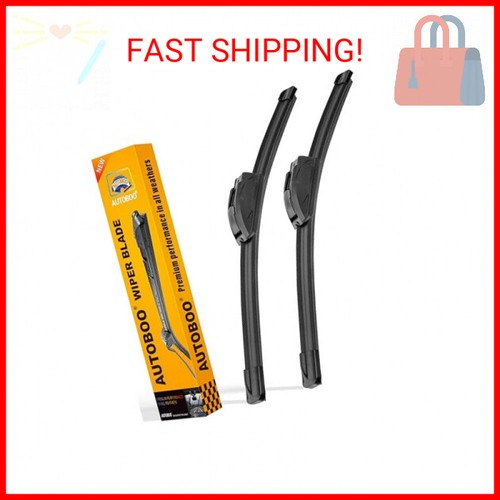 AUTOBOO 24" and 18" Windshield Wipers Blades (Pack Of 2),OEM Quality Premium All