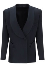 Blaze Milano 'heart Smoking Novalis' Double-breasted Blazer Crepe Satin Size 2