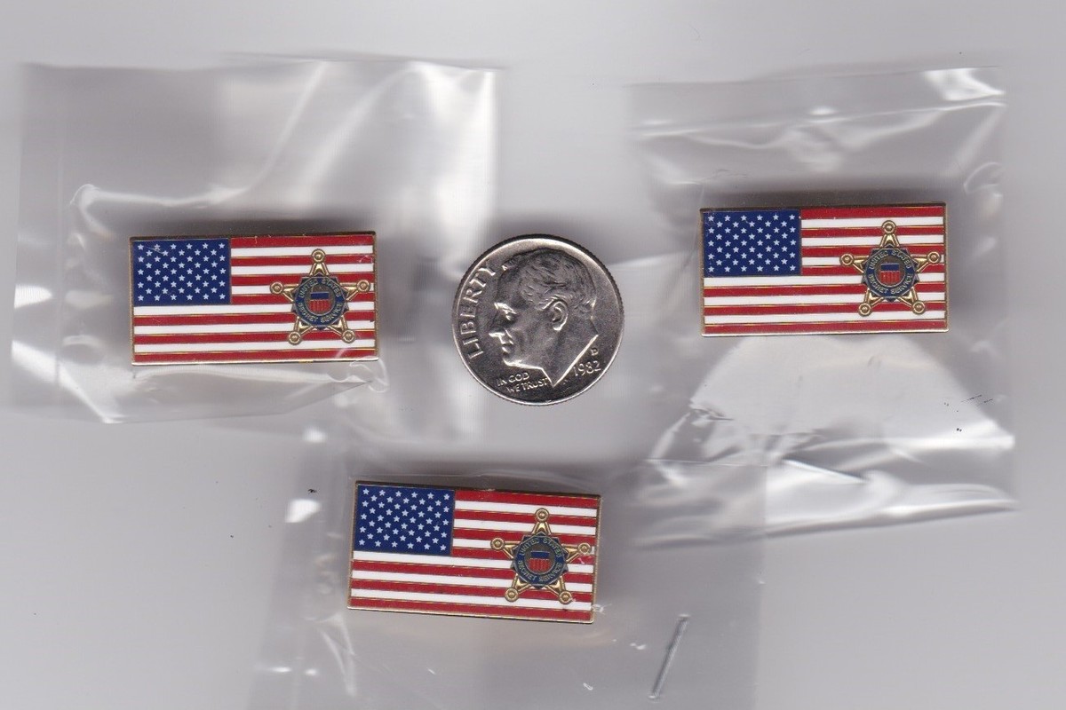 US Secret Service Badge American Flag Lapel Hat Pins | eBay