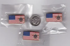 US Secret Service Badge American Flag Lapel Hat Pins