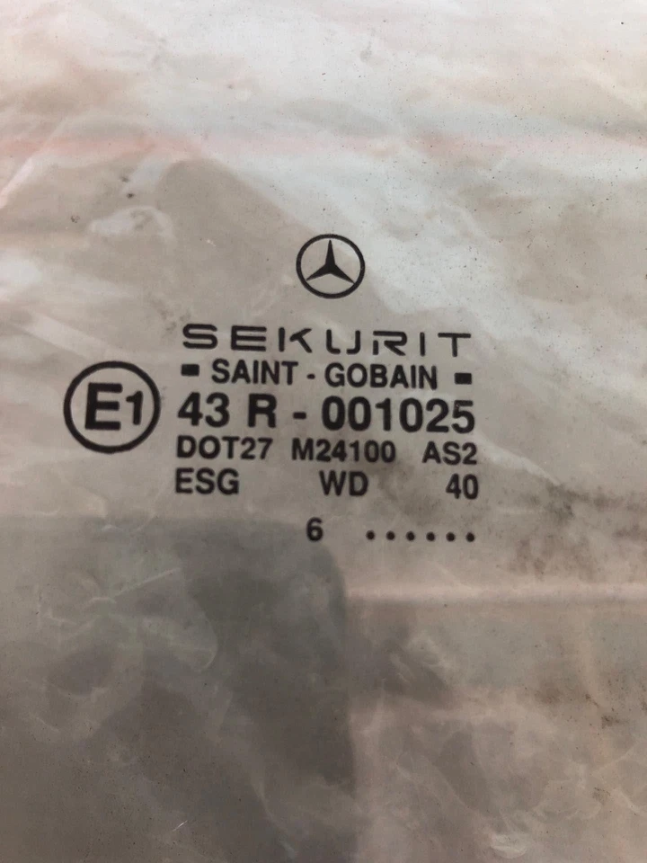 Mercedes Benz Clase E E300D 1996-2003 puerta delantera ventana de vidrio pasajero derecho Foto 3 de 4