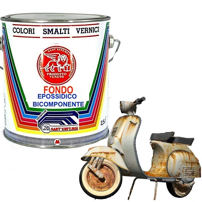 FONDO EPOSSIDICO BICOMPONENTE ISOLANTE CARROZZERIA anticorrosivo vespa Kg 1,2
