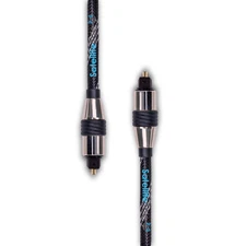 SatelliteSale Toslink SPDIF Audio Optical Cable Nylon Silver Cord