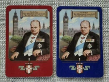 Pair Of Vintage Swap Playing Cards - Sir Winston Churchill Worshipful 1955