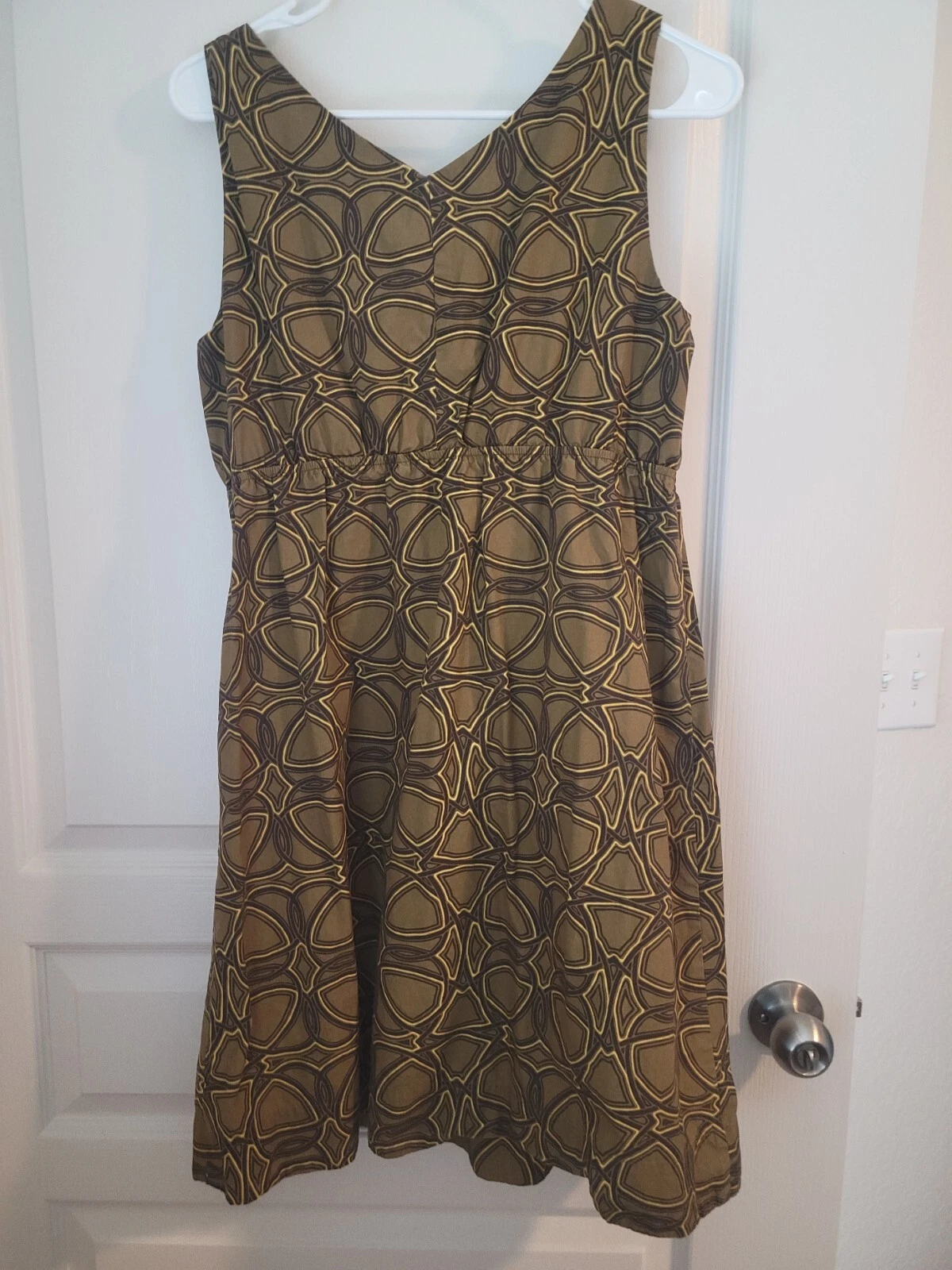 Michael Kors mini abito smanicato linea A scollo a V babydoll Y2K taglia large