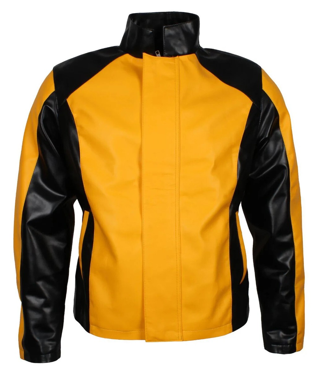 InFamous Cole MacGrath Genuine Leather Jacket Yellow Black Color Jacket