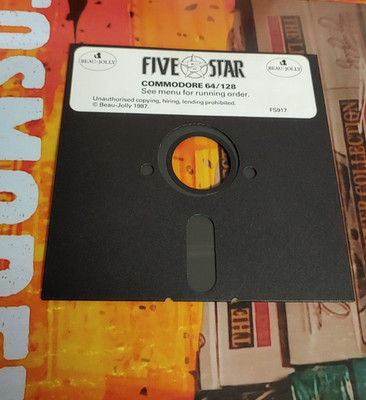 Five Star Games (Beau Jolly 1991) Commodore C64 (Diskette) works 8-bit classic