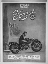 PUBLICITÉ DE PRESSE 1928 CYCLES MOTOS TERROT