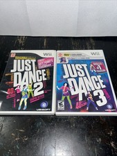 Just Dance 2 & Just Dance 3 With Manual Nintendo Wii Lot Of 2 Tested Works