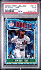 2025 BOWMAN MB ROY FAVORITES #ROY15 KEVIN ALCANTARA PSA 9