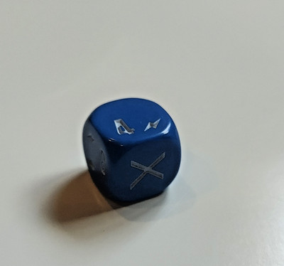 Descent:  Journeys in the Dark Replacement BLUE Dice Die