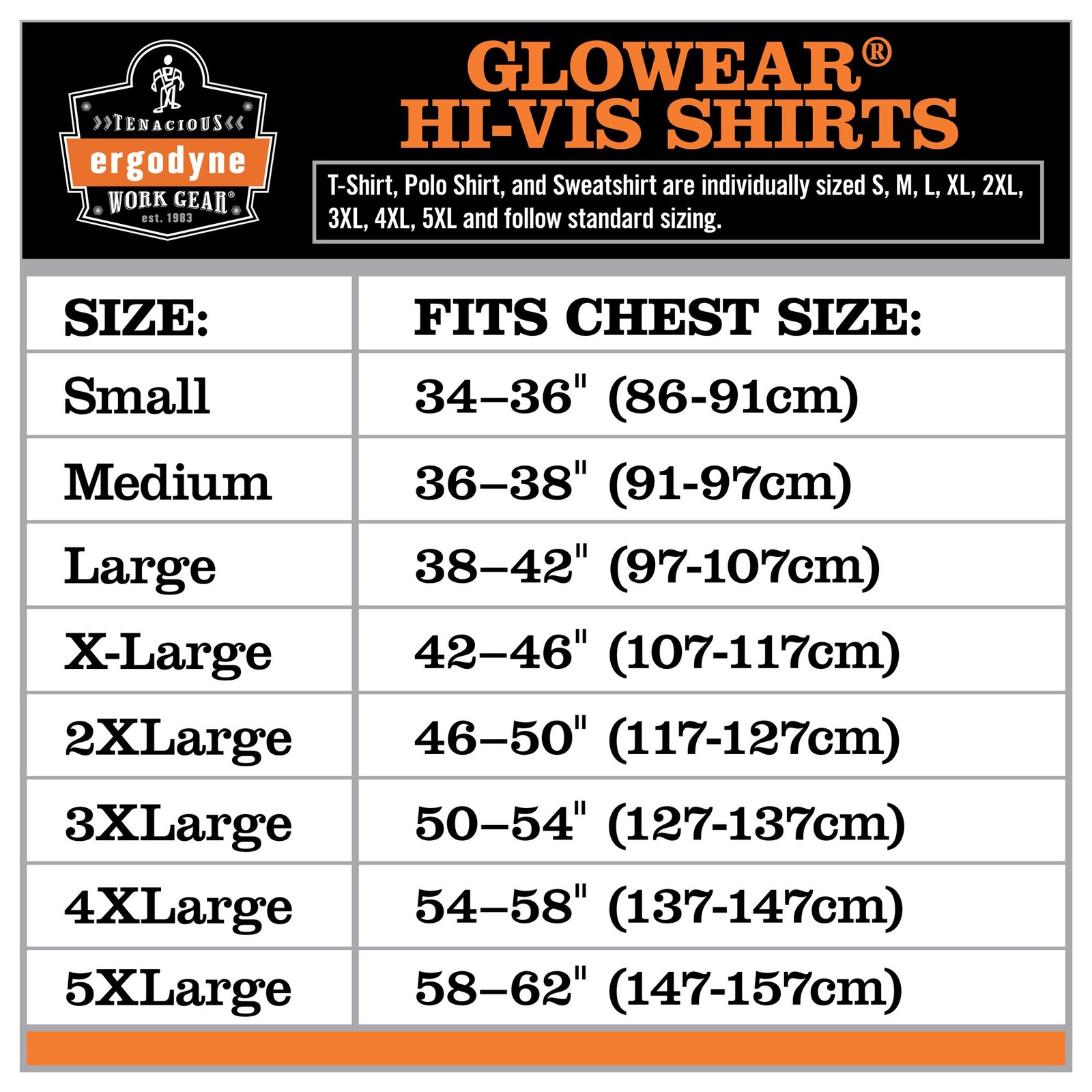 Футболка Ergodyne EGO-21513,класс 2,m,orng (ego21513)