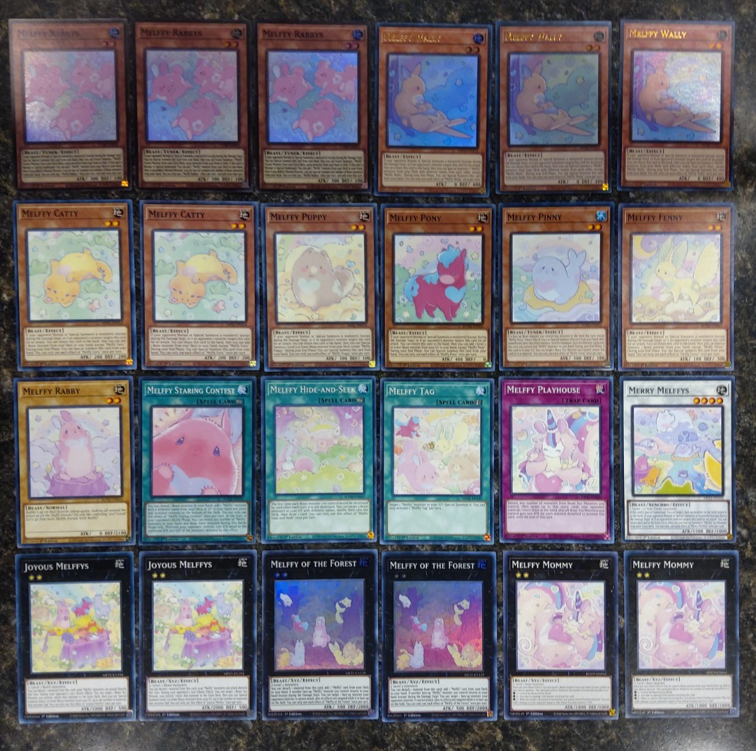 Yugioh Melffy Deck Catty Rabby Puppy Pony Fenny Pinny Wally Joyous