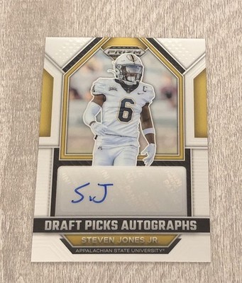 2023  Prizm Draft Picks Steven Jones Jr. DPA-SJJ Autograph Auto Appalachian