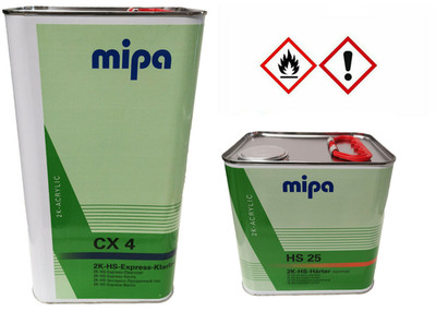 SET MIPA 2K-HS-Express-Klarlack CX4 5 L + 2K-HS-Härter HS25 2,5 L