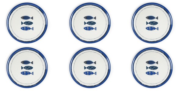 Pizzateller Set 6 StüCk, Porzellan, 31,5 Cm, Excelsa Ocean, Teller, Geschirr-image