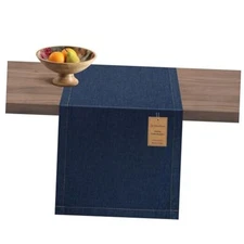 Denim 100% Cotton - 72 Inches Long Farmhouses - Tight-Weave Non Table Runner