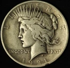 1921 Peace Silver Dollar - Free Shipping USA