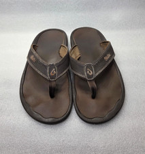 Olukai Ohana Flip Flops Mens Size 11 Sandals Thong Slip On Brown