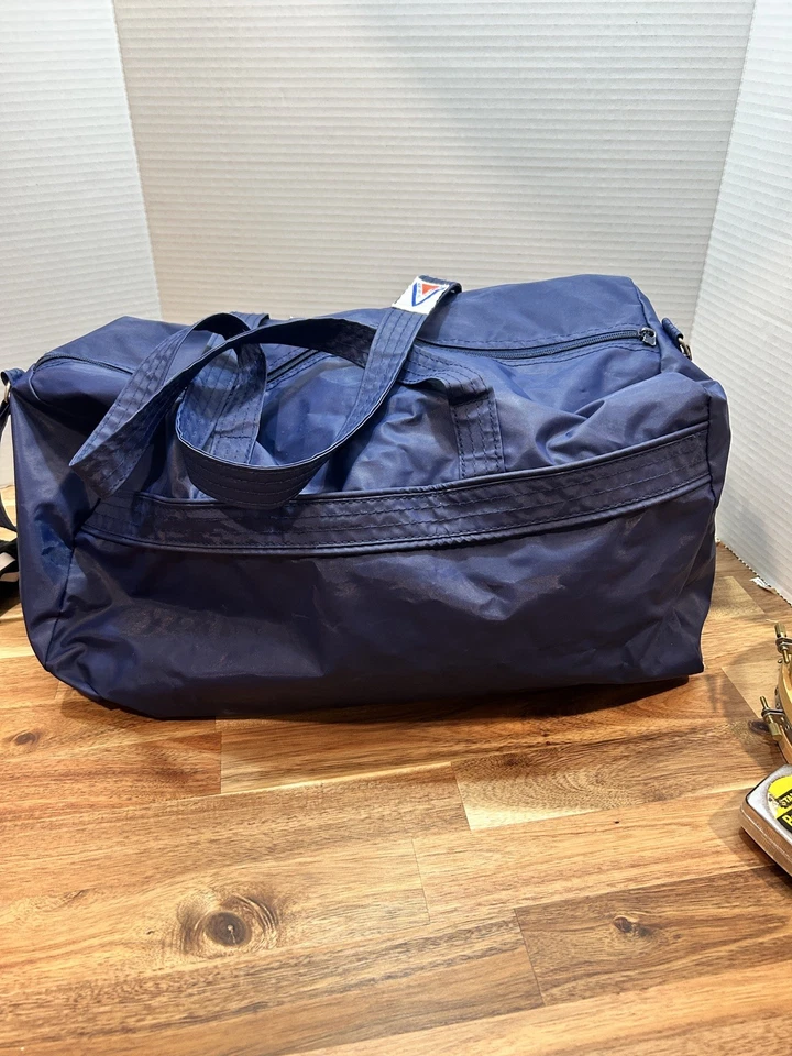 Vintage Jetbag Blue Sports Bag by Holiday Fair overnight weekender duffle bag - Image 3 of 4