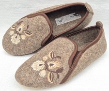 Leichte, WARME Hausschuhe - Mokassin - Ballerina  GR.38 *Wollfilz * Braun