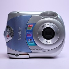 Vivitar Digital Camera Vivicam 3785 3.0MP Blue Silver Tested Read