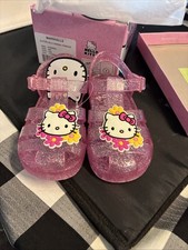 Hello Kitty Sanrio Pink Glitter Jelly Sandals Toddler Girls Size 7 NEW in Box