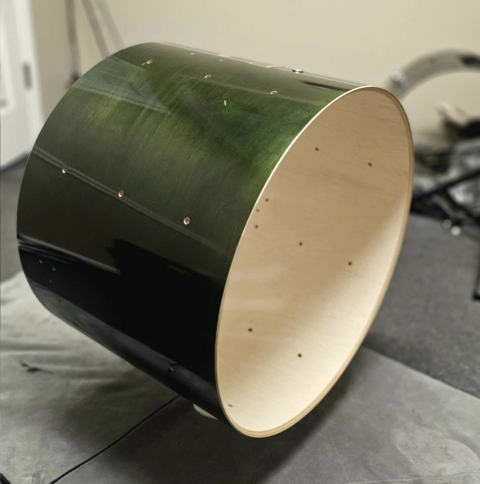 Carcasa de bombo Yamaha Stage Custom 22" × 16". (laca verde muy oscuro) Foto 3 de 4