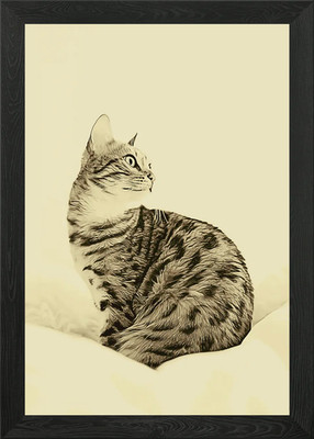 Geliebte Katze gerahmtes Wandbild Poster Leinwanddruck Bild