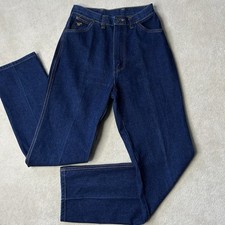 Vintage 70s Wrangler Womens No Fault Denim Mom High Rise Denim Jeans 26 USA Made