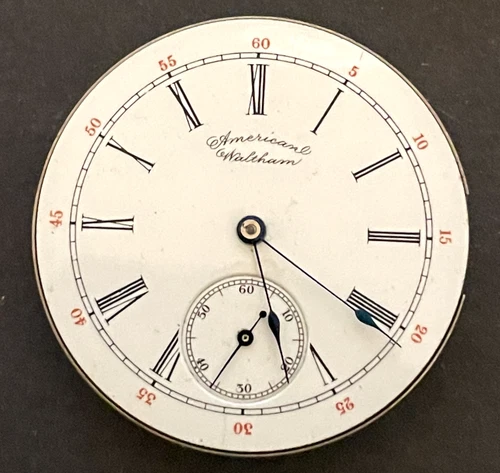 Antique 1892 Waltham Model 1890 H Pocket Watch Movement Parts/Repair 6s 11j USA