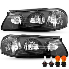 Headlight Assembly For Chevy Impala 2000-2005 Driver Passenger Black Housing Headlight Assembly For Chevy Impala 2000-2005 Driver Passenger Black Housing