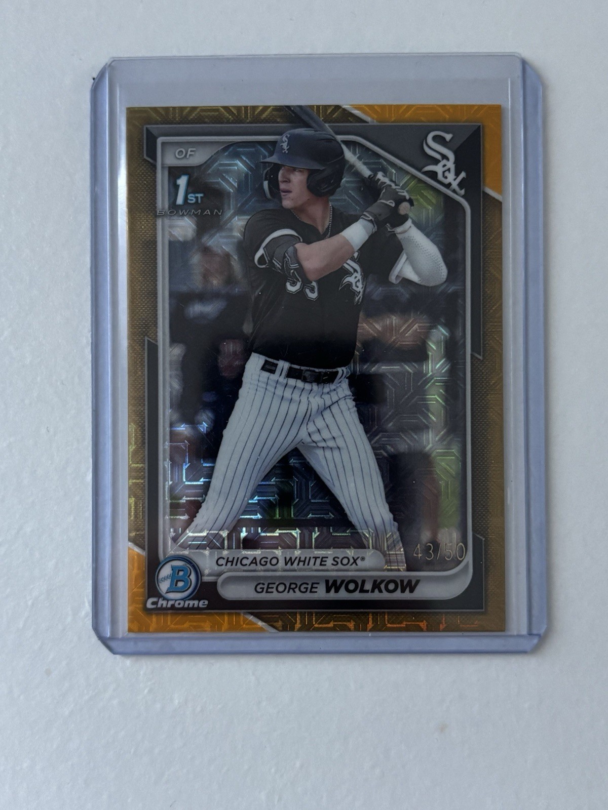 2024 Bowman Baseball George Wolkow Gold Mojo 43/50 Chcago White Sox BCP-144