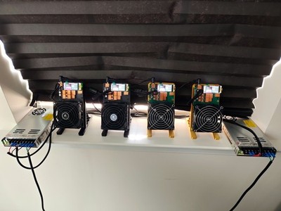 4x NerdQaxe++ Array 80W/4.8th/s Meanwell Power Bitcoin Miner Mining USA Stock 
