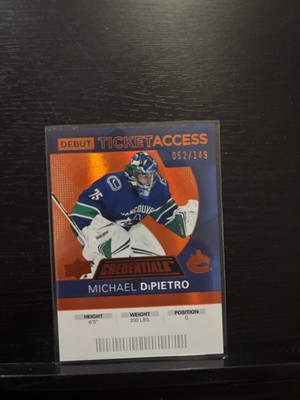 2021-22 Upper Deck Credentials - 2020-21 Debut Ticket Access Michael DiPietro...