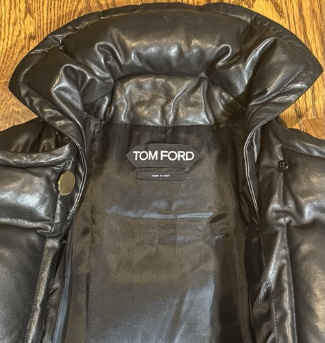 Pristine Tom Ford Leather Puffer Jacket Unisex Size 48 Italian 38 U.S. $7650 - Picture 6 of 13