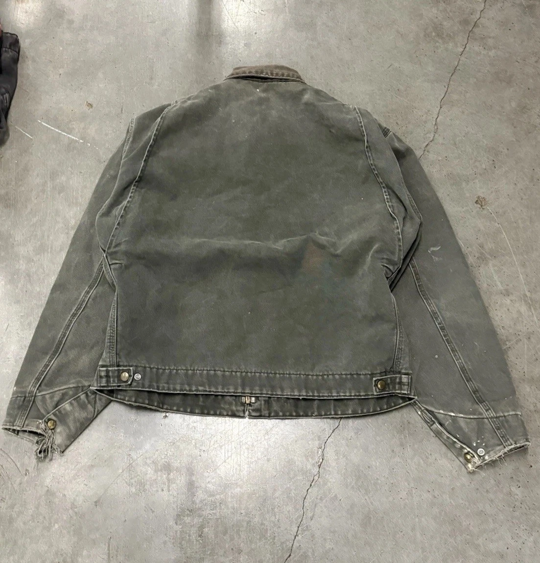 Vintage Distressed Green MOS Carhartt Men’s Detroit 90’s Big Patch Rare image 2
