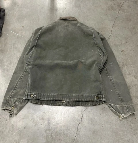 Vintage Distressed Green MOS Carhartt Men’s Detroit 90’s Big Patch Rare image 2
