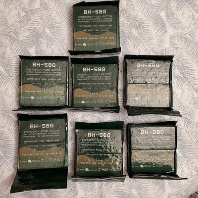 7x BLACK HEED BH-580 OAT ENERGY BAR EMERGENCY FOOD RATION 100% Vegan Survivalist