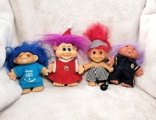 Lot of 4 Vintage Russ DAM Trolls Cop Mrs Claus Hannukah  Dying to Love You