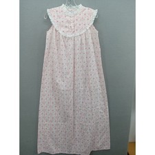 Vintage Lanz of Salzburg Nightgown Womens Size M Red White Novelty Print Maxi
