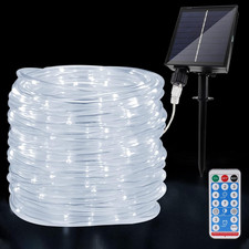 Solar Rope Tube Lights 300 LED Waterproof String Light Outdoor Garden Lamp Decor