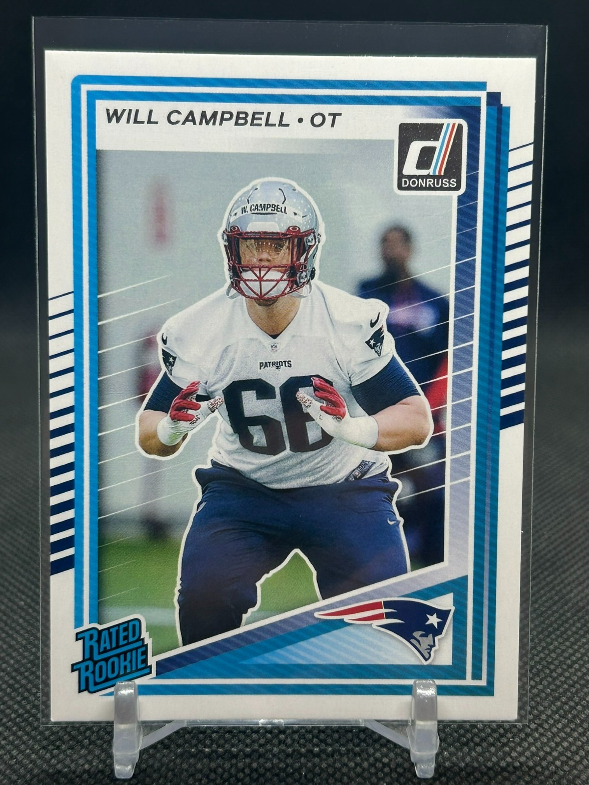 2025 Panini Donruss- Rated Rookie, Will Campbell (RC) #345, Patriots