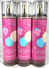 BATH BODY WORKS FRUITY SHERBET SCOOP FINE FRAGRANCE MIST SPRAYS 8 OZ LOT OF 3