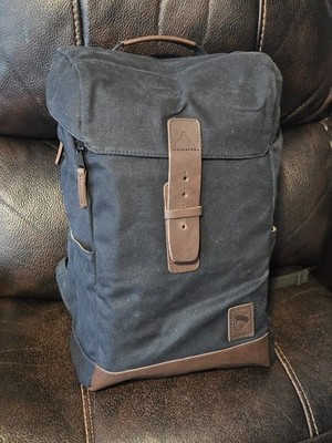 Nutsac Rucsack in Black Waxed Canvas