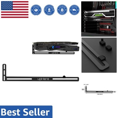 Sturdy GPU Brace Support for Single & Dual Slot Cards - Black Aluminum | GL05