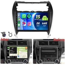For 2012-2014 Toyota Camry Car Radio Stereo Apple Carplay Android 15 Gps Navi Bt For 2012-2014 Toyota Camry Car Radio Stereo Apple Carplay Android 15 Gps Navi Bt