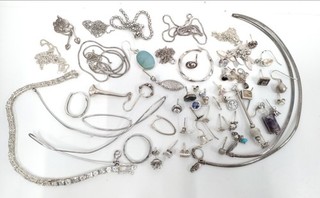 Sterling Silver 925 Scrap Bundle 89.87g Multiple Items Earrings Ring Bracelets